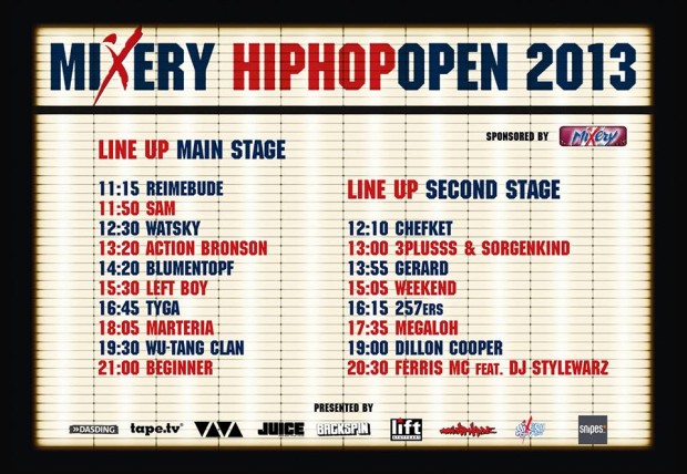 HipHop Open Timetable