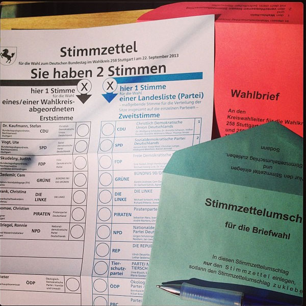 Bundestagswahl: Jeder hat zwei Stimmen