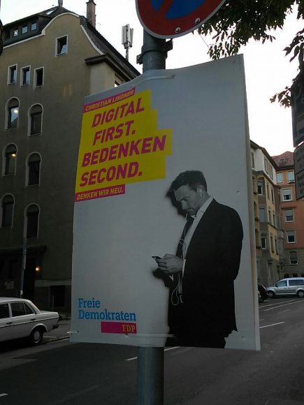 Wahlplakate 2017: Die FDP gewinnt. Zumindest aus graphischer Sicht. 