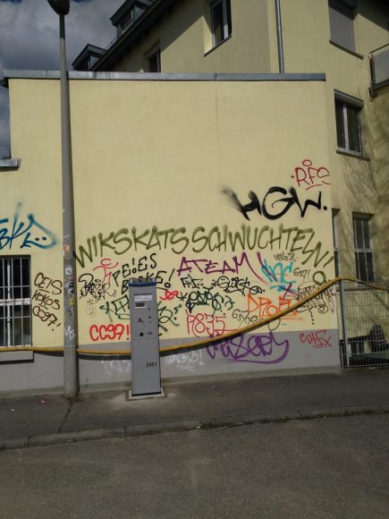 Wikskats sind nicht zu verwechseln mit Whiskas. Graffiti-Crews-Beef? 